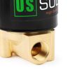 U.S. Solid 1/4" Brass Electric Solenoid Valve 24VDC Normally Closed VITON