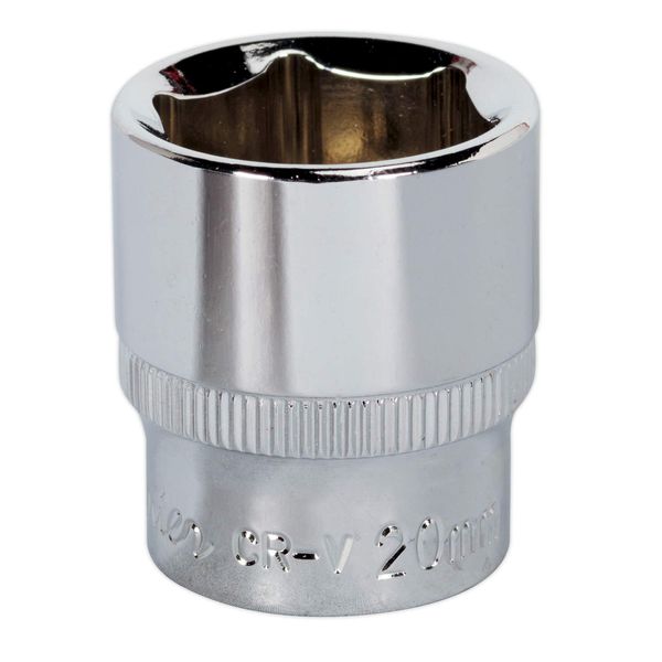 Sealey Sp3820 Walldrive Socket 20Mm 3/8Sq Drive Fully Polished