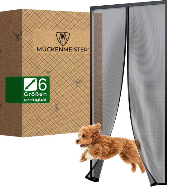 MÜCKENMEISTER Fliegengitter Balkontür (90x200 cm) - Fliegengitter Tür - Insektenschutz Balkontür - Fliegengitter Magnet - Insektenschutz Tür