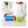 Ikea Glis Box with Lid White Light Green Blue / 3 Pack 800.985.83 Size 6 ¾x4