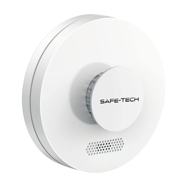 SAFE TECH Wireless Interlinked Heat Alarm, Heat Detector with Tamper-Proof 10 Year Battery, Test and Hush Alarms, BS 5446 CE Certified New Scottish Legislation