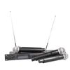 Professional 4 Channel UHF Wireless Dual Microphone Cordless Handheld Mic System