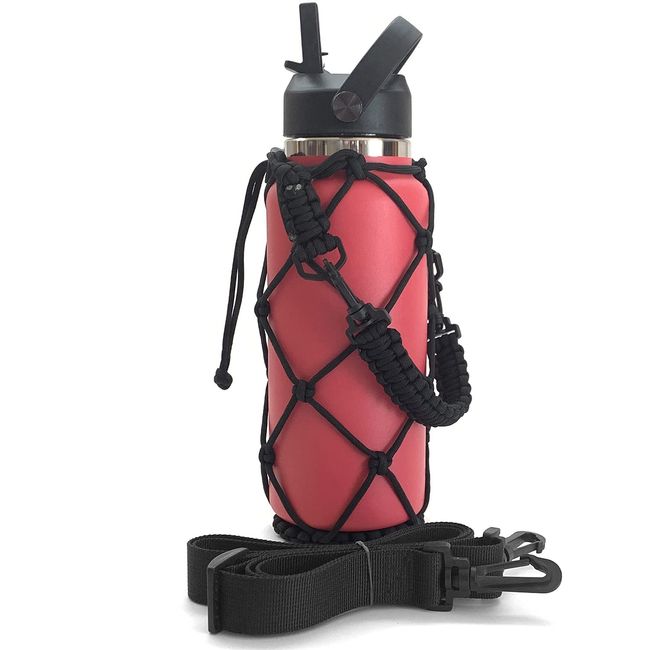 Paracord Handle Carrier 2.0 for Hydro Flask Wide Mouth Bottle Fit 40 32 64  20 oz
