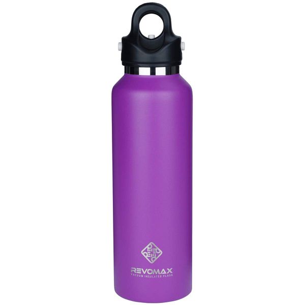 Stainless Steel Vacuum Insulated Water Bottle with Twist-Free and No-Screw Insulated Tumbler, Portable Thermo Flask for Cold or Hot Beverages, 20oz - Revomax V2