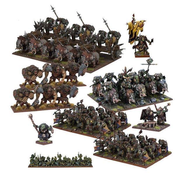 Mantic MGKWO111 Orc Army Miniature Model, Multicolour