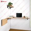 Highdecora Folding Shelf Bracket, 2 Pcs Heavy Duty Foldable Shelf Bracket Metal Wall Mounted Foldable Triangle Support Bracket for Table DIY Work Bench (Black, 14 inch)