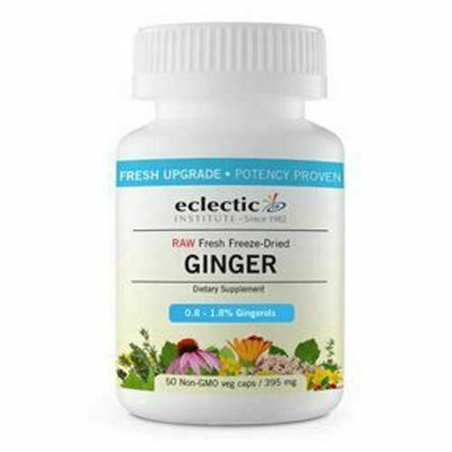 Eclectic Institute Ginger 90 Non-GMO Veggie Caps - 395mg