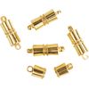 Magnetic Clasp "Line", Pack of 5, Gold-Plated