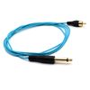 Tattoo Clip Cord Gold-plated Cable, AWADUO Professional Rubber Tattoo Clip Line Cable 6.35mm to RCA OD 2.2 Cords for Tattoo Pen/Rotary Tattoo Machine(Blue/1.8M)