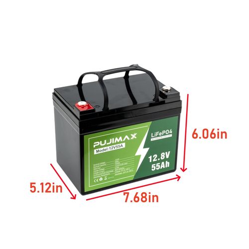 LiFePO4 Lithium Battery 50A 55Ah 12V BMS Deep Cycles for Trolling Motor Solar