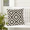 CafePress Tan Black and White Weather Resistant Square Throw Pillow