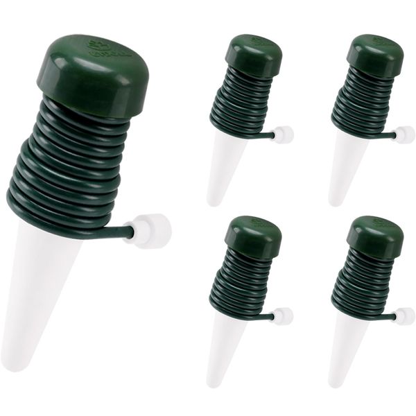 BYDOLL Plant Self-Watering Stakes Automatic Plant Watering Spikes for Indoor or Outdoor Plants,Houseplant Insert Watering Devices for Vacation Garden use,Drip Irrigation System for Plant（5 Pack)