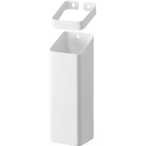 Yamazaki 5292 Rake & Fukusasa Holder [Push Pin for Gypsum Board and Wood Screws Included] White, Approx. W 1.6 x D 1.6 x H 5.2 inches (4 x 4 x 13.2 cm), Tower, Lucky Charm, Base, Can Be Decorated on