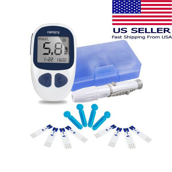 Glucometer Blood Glucose Monitor Diabetes Test Meter with 50 Test Strips Carejoy