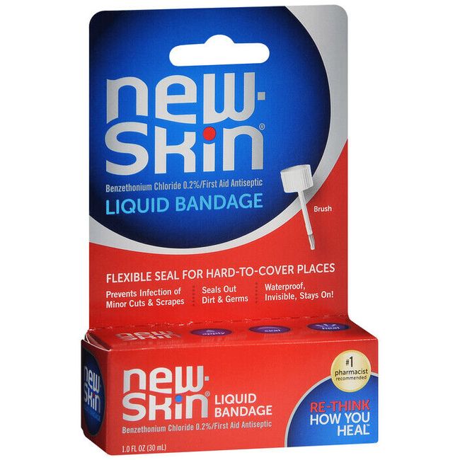 NEW SKIN LIQUID BANDAGE 1OZ   benzethonium chloride TOPICAL LIQ-FILM 0.2 %  x 4