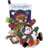 Dimensions Toboggan Wool Felt Christmas Stocking Kit, 18'' Long