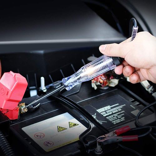 DEWIN Electrical Wire Circuit Tester, Auto 6V 12V 24V DC Car Truck Voltage Circuit Tester Car Test VoltMet Long Probe Pen Light Bulb