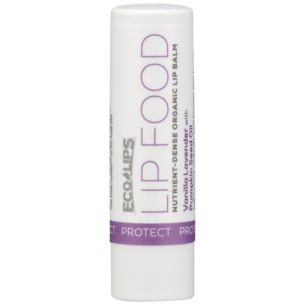 Eco Lips Lip Food Protect Organic Lip Balm, Vanilla Lavender with Pumpkin Seed Oil, USDA Certified Organic, 0.15 Oz (Pack of 20)