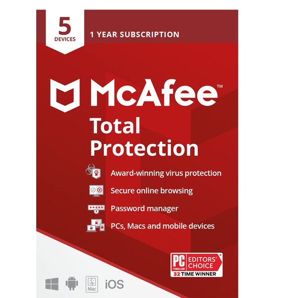 McAfee Total Protection - 5 Devices [Activation Card by Mail]
