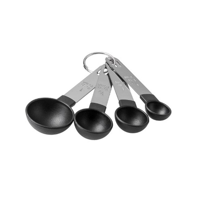 Black Measuring Tools - 4 Measuring Cups / 4 Measuring Spoons