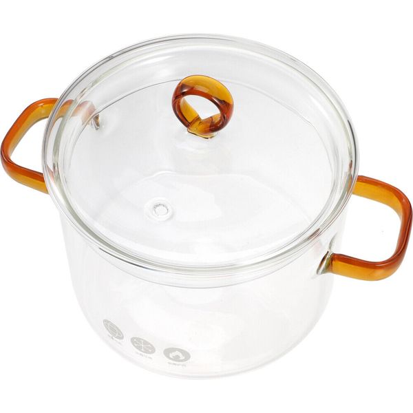 Clear Cooking Pots Glass Health Big Stockpots Pan Instant Noodle