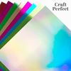 Craft Perfect Mirror Card A4 High Gloss Bundle – 8 Colours (40 Sheet) – 250gsm