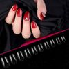 shefun JP175 Nail Tips, Clear, 500 Pieces, Nail Supplies, Short, Oval, Full Cover, Transparent Nail Tips, DIY Nails, Nail Decoration, 10 Size: For Nails,