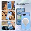 GUAGUA Google Pixel 8A Case with Stand, Crystal Clear, Compatible with MagSafe, Shockproof, Transparent