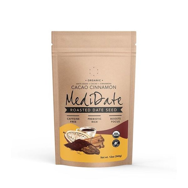 MediDate - Coffee Alternative, Organic Roasted Date Seeds + Cacao + Cinnamon