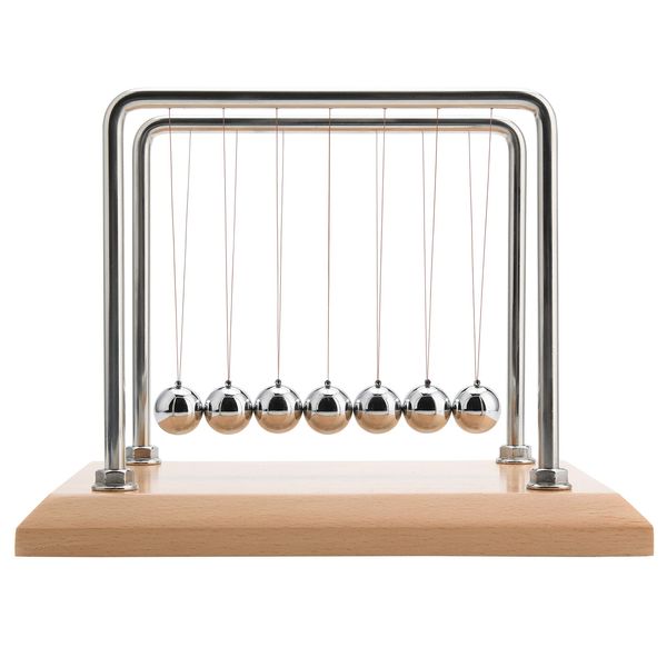 CERROPI 7 Balls Newton's Cradle -11 Inch (Beech Base)