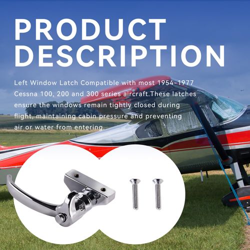 Ciuouient Left Hand Window Latch with Screw Compatible with 1954-1977 Cessna100,200,300 Series Aircraft