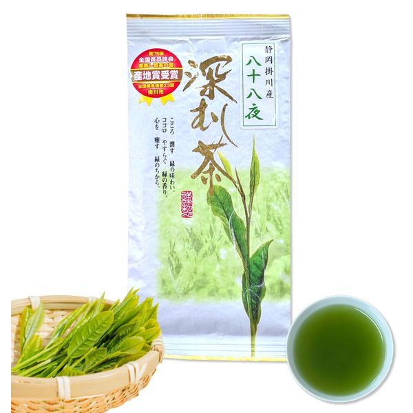 New Tea Deep Mushi Tea Hachiya, 3.5 oz (100 g), 100% Kakegawa Tea from Kakegawa, Shizuoka Kakegawa Tea, Deep Steamed Tea, Sajimoto Tea