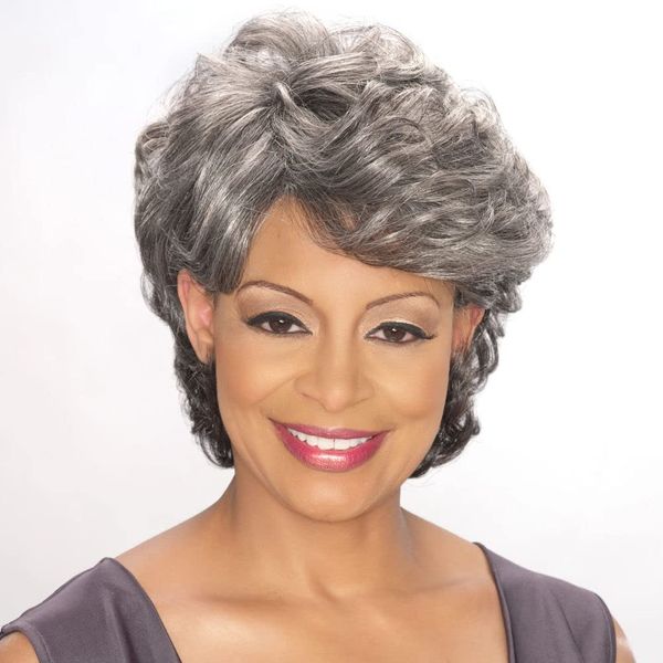 Foxy Silver Synthetic Wig - Emily-1B