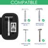Linkidea Hard Shell Safety Razor Travel Case, Shaving Kit Storage Box for Long/Short Handled Razor, Razor Blade and Attachments, Compatible with Merkur, Vikings, WEISHI Double Edge Safety Razor