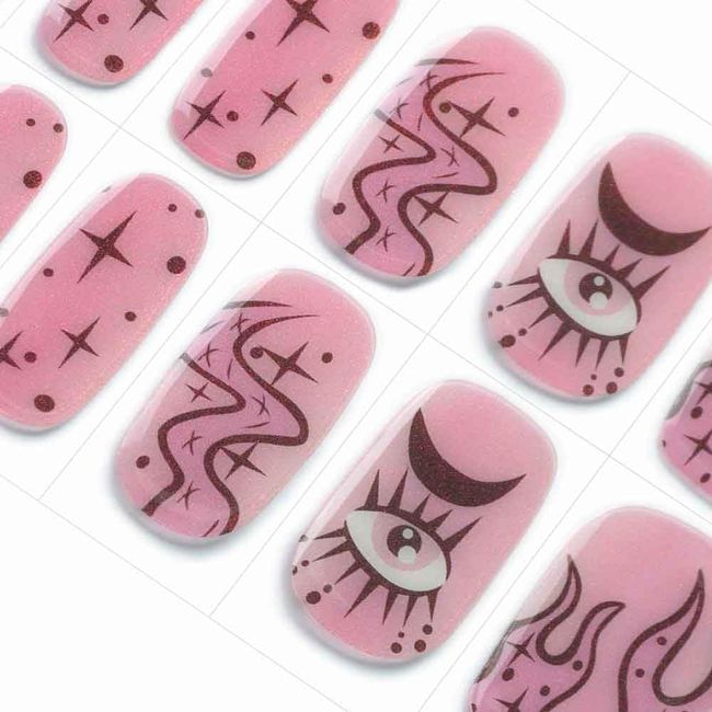 DANNI&TONI Gel Nail Seal, Hardened Type, Hand Semi-Hardened, Nail Seal, Mermaid Nail Stick, Gel Nail Sticker, Home Nail Sticker, For Beginners, Safe Odorless, Waterproof, 28 Pieces Tools, Ref.3491 Monster Bash