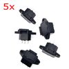 JZK 5-Pack C14 Plug Adapter Panel Mount, AC 250V 10A 3-Pole IEC Input Module Socket with Cover