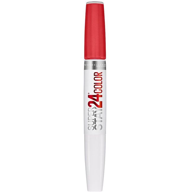 Maybelline New York SuperStay 24 2-Step Liquid Lipstick Makeup, Steady Red-Y, 1