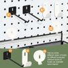 MUWINC Pegboard Hooks - 10 PCS Tool Hooks, Pegboard Accessories, for Tool Room, Kitchen, Workbench, Etc.(White, J-Shape)
