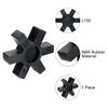 sourcing map 6pcs L150 Jaw Coupling Insert, Flexible Solid Type NBR Rubber Jaw Coupling Center Inserts for L Jaw Coupling L-Jaw Coupler Set, Black