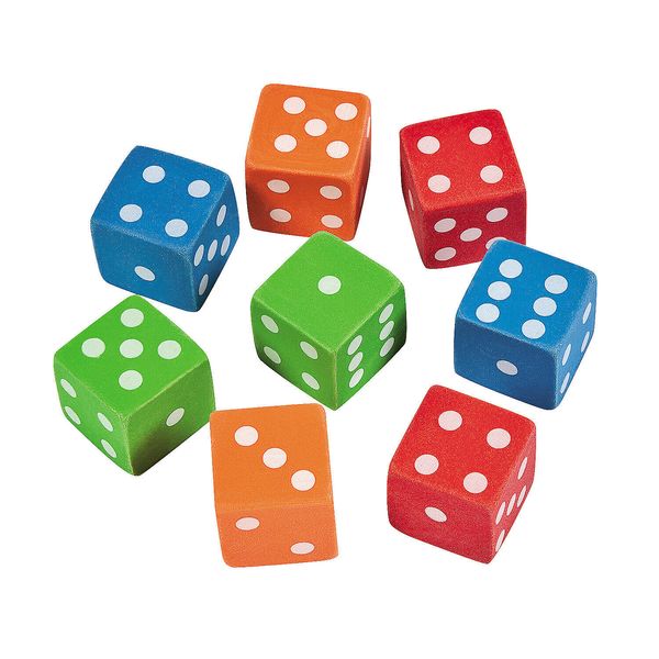 Mini Dice Erasers - Stationery - 12 Pieces