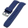 Talk Time Curved End Watch Strap Silicone Rubber Blue 22mm