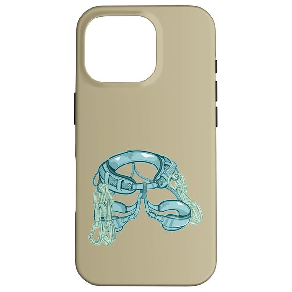 Sport climbing harness and Quickdraws Case for iPhone 16 Pro