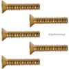 2-56 x 1/2 Solid Brass Machine Screws Flat Head Slotted Quantity 100