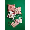 Mud Pie Candy Cane Beaded Pillow, 18" x 18", TAN