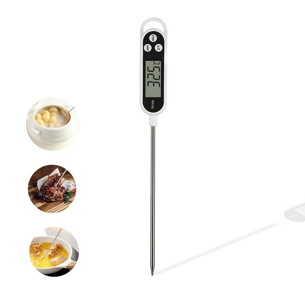 allbeschoi Thermometer, Cooking Thermometer, Cooking Thermometer, Digital Cooking Thermometer, Coffee Thermometer, Oil Thermometer, Water Thermometer, Meat Thermometer, Kitchen Cooking, Waterproof,