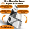 10-in-1 Bootable System Repair & Recovery USB | Diagnostics, Cloning, Antivirus