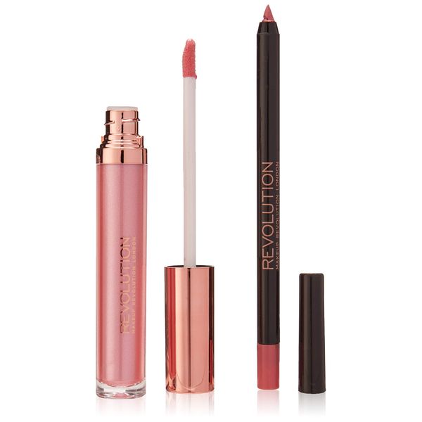 RETRO LUXE - METALLIC LIP KIT - DYNASTY - MAKE UP REVOLUTION