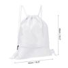 PATIKIL Drawstring Backpack Bag, Drawstring Gym Bags String Backpack with Zip Pocket for Women Men, White