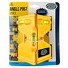 ATC Angle Post Level with Magnetic Base & Elastic Strap – 3-Way Bubble Vials for Vertical & Horizontal Levelling – Durable Corner Level Tool for Fence, Pipe, Post & Stud Alignment