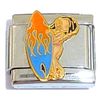 Girl With Surf Board Italian Charm